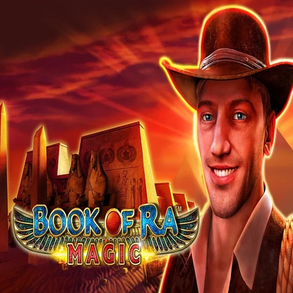 Book of Ra Magic online game logo by Greentube on pelipetocasinos.com